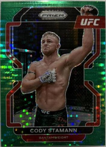 Cody Stamann 2022 Panini Prizm UFC Base #175 Green Pulsar