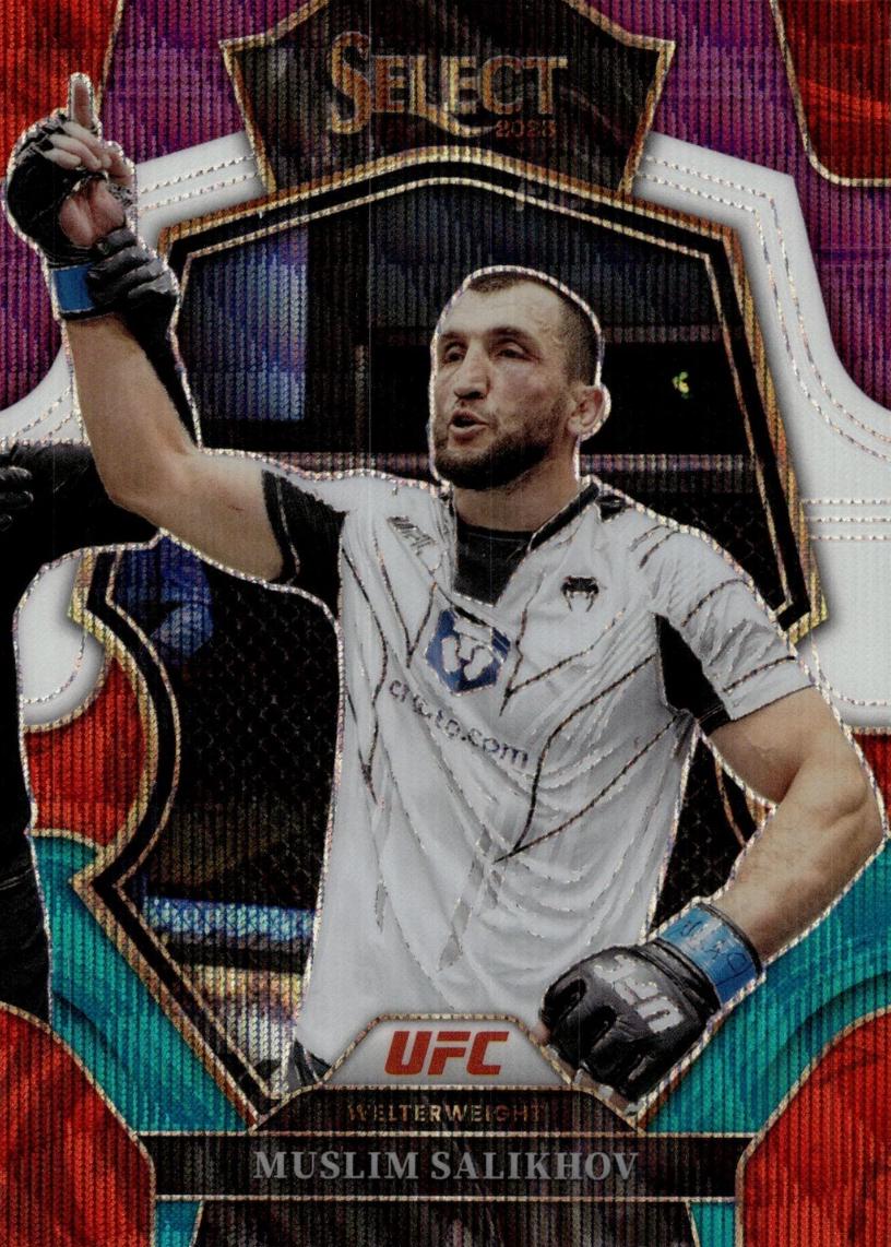 Muslim Salikhov 2023 Panini Select UFC Premier Level #187 Tri Color