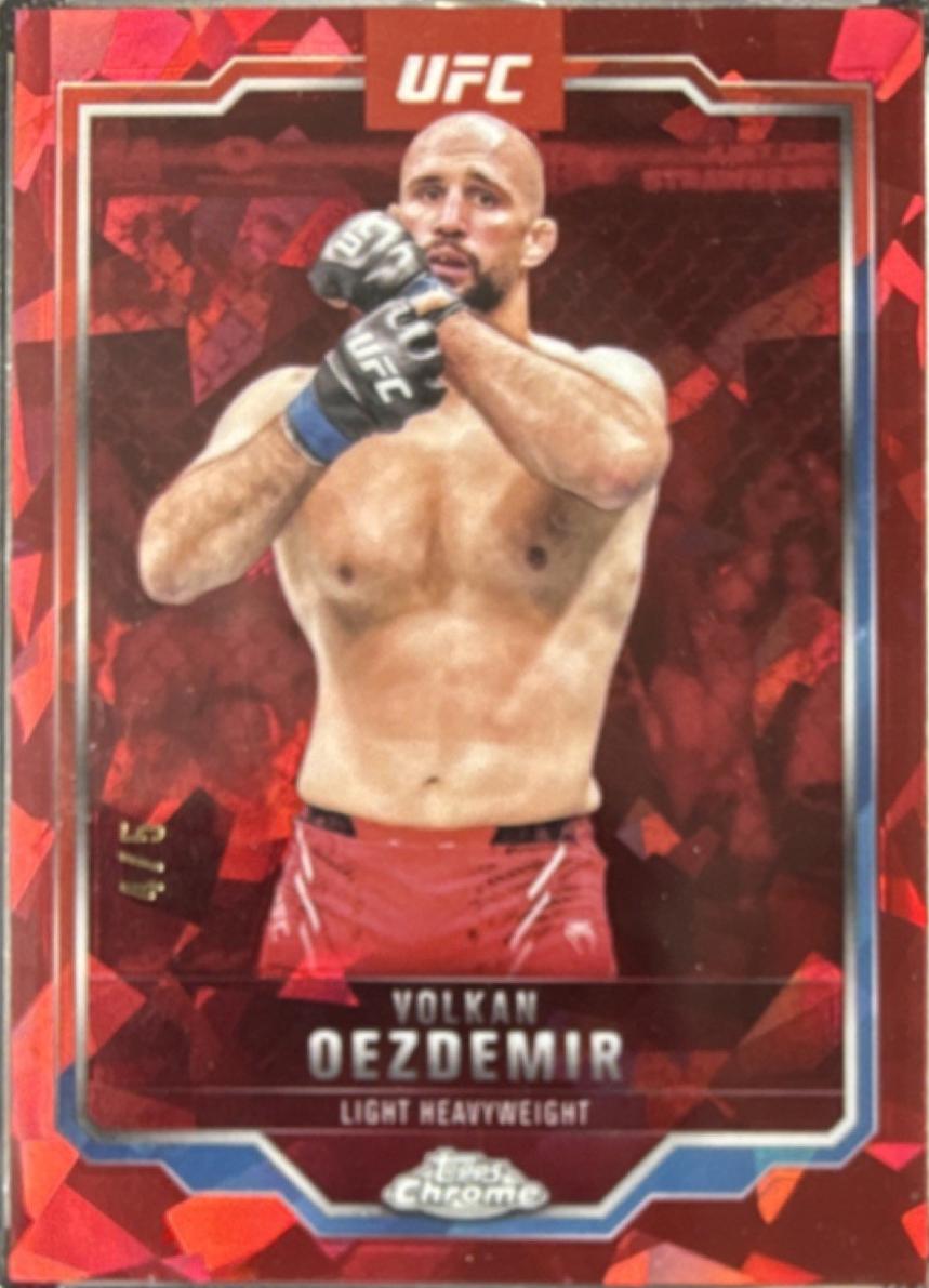 Volkan Oezdemir 2025 Topps Chrome Sapphire UFC Base Sapphire #193 Red Sapphire