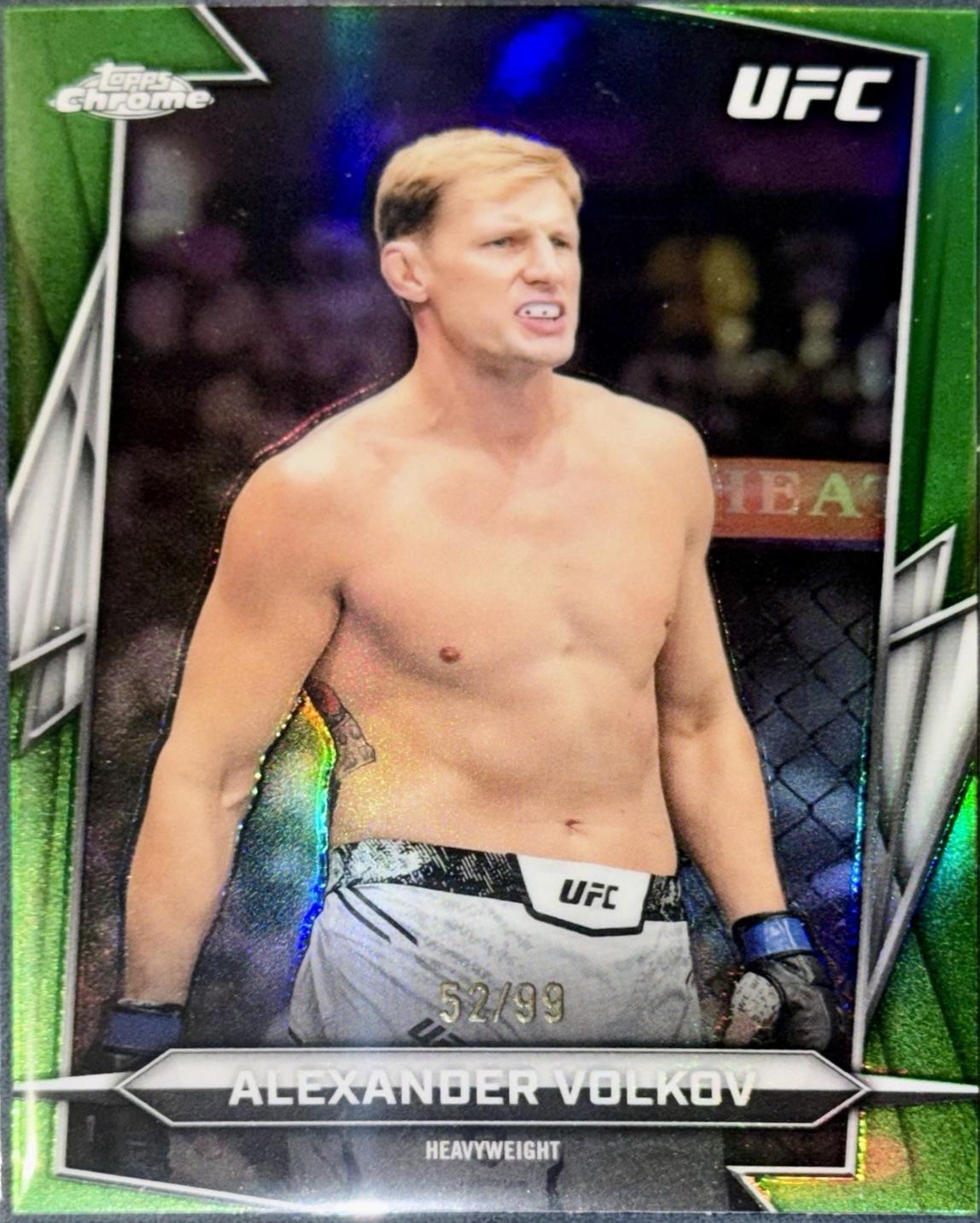 Alexander Volkov 2026 Topps Chrome UFC Base #12 Green Refractor