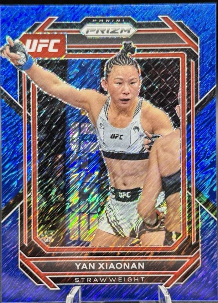 Yan Xiaonan 2023 Panini Prizm UFC Base #188 Blue Shimmer