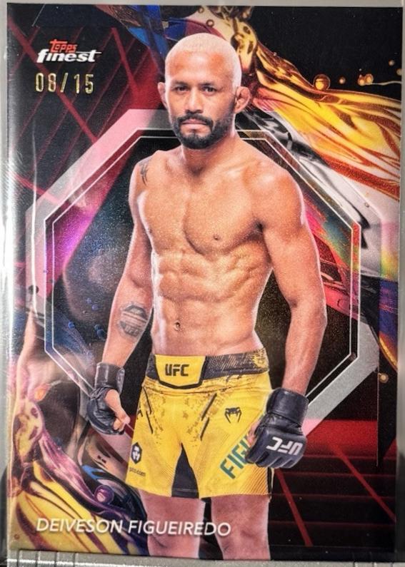 Deiveson Figueiredo 2024 Topps Finest UFC Base Uncommon #198 Red Shimmer Refractor