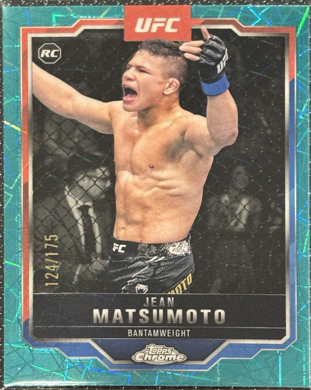 Jean Matsumoto 2025 Topps Chrome UFC Base #52 Teal Lazer Refractor