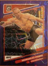 Georges St-Pierre 2022 Panini Donruss Optic UFC Base #57 Purple Velocity