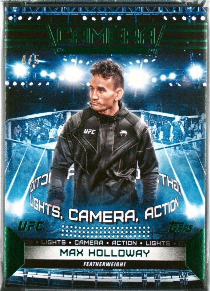 Max Holloway 2024 Topps Knockout UFC Camera (Lights, Camera, Action) #CAM-2 Emerald