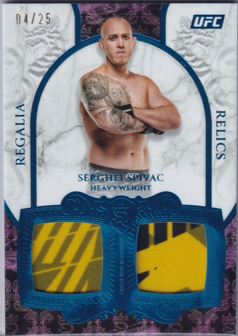 Serghei Spivac 2025 Topps Royalty UFC Regalia Relics #RR-SS Blue