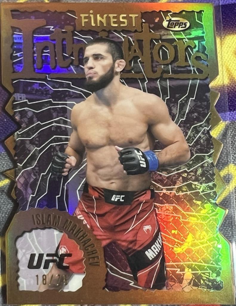Islam Makhachev 2024 Topps Finest UFC Intimidators #INT-23 Die-Cut Refractor