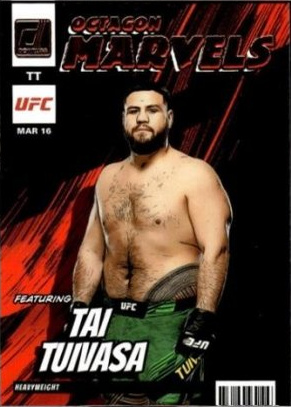 Tai Tuivasa 2023 Panini Donruss UFC Octagon Marvels #20 Press Proof Black