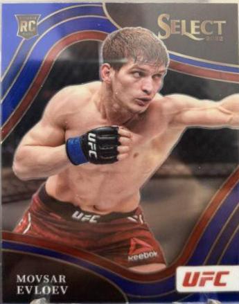 Movsar Evloev 2022 Panini Select UFC Octagonside #266 Blue Prizm