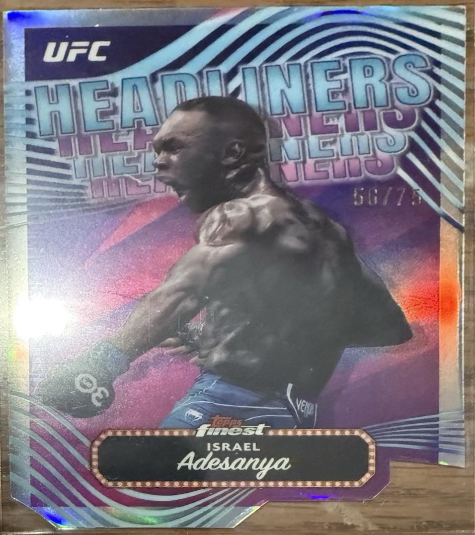 Israel Adesanya 2024 Topps Finest UFC Headliners #HDL-23 Die-Cut Refractor