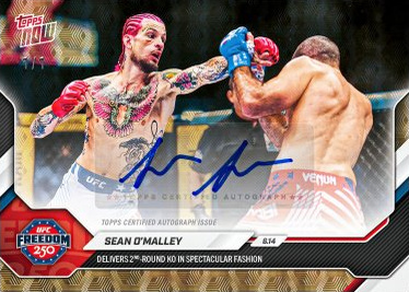 Sean O'Malley 2026 Topps UFC Freedom 250 Base #20 Red