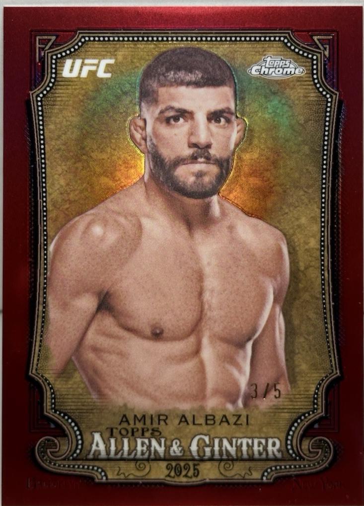 Amir Albazi 2025 Topps Chrome UFC Allen & Ginter #AAG-13 Red Refractor