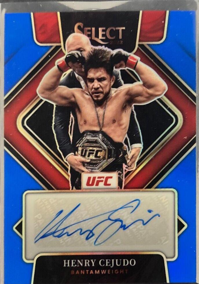 Henry Cejudo 2022 Panini Select UFC Signatures #21 Blue