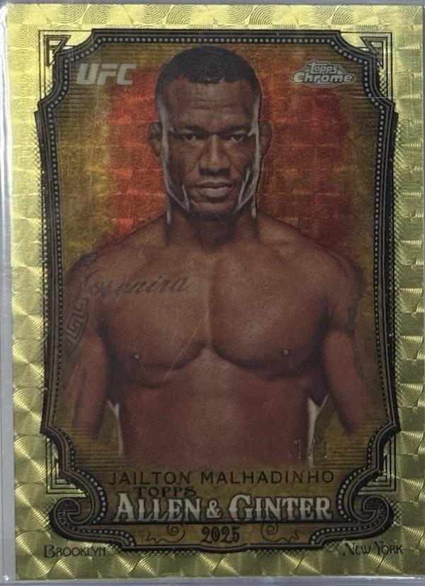Jailton Almeida 2025 Topps Chrome UFC Allen & Ginter #AAG-22 Superfractor