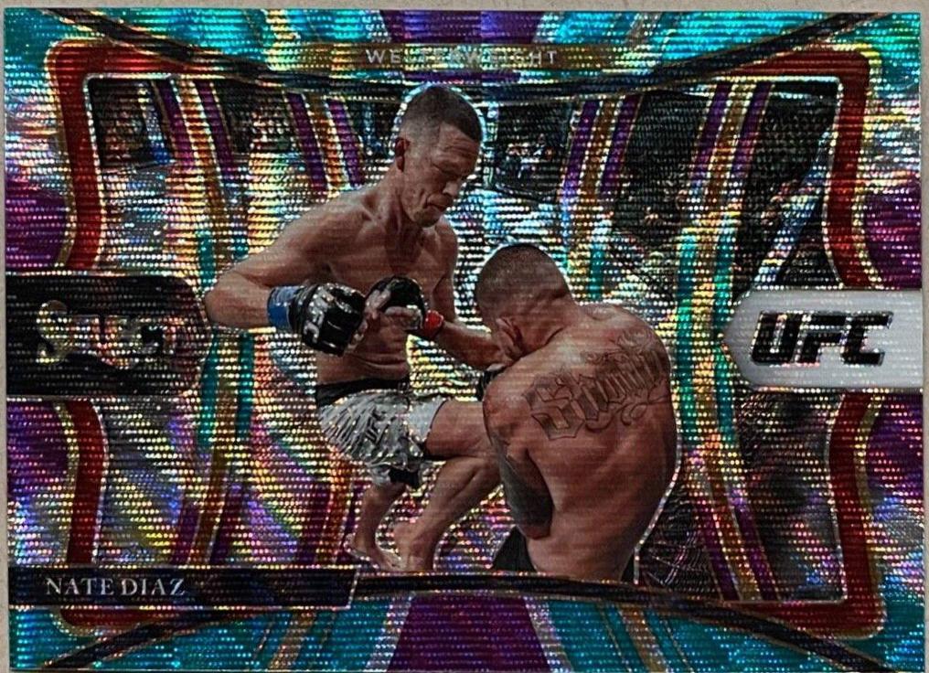 Nate Diaz 2021 Panini Select UFC Premier Level #189 Tri Color
