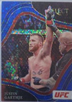 Justin Gaethje 2022 Panini Select UFC Octagonside #285 Blue Disco