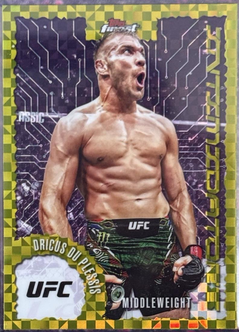 Dricus Du Plessis 2025 Topps Finest UFC Intimidators #IT-14 Checkerboard Refractor