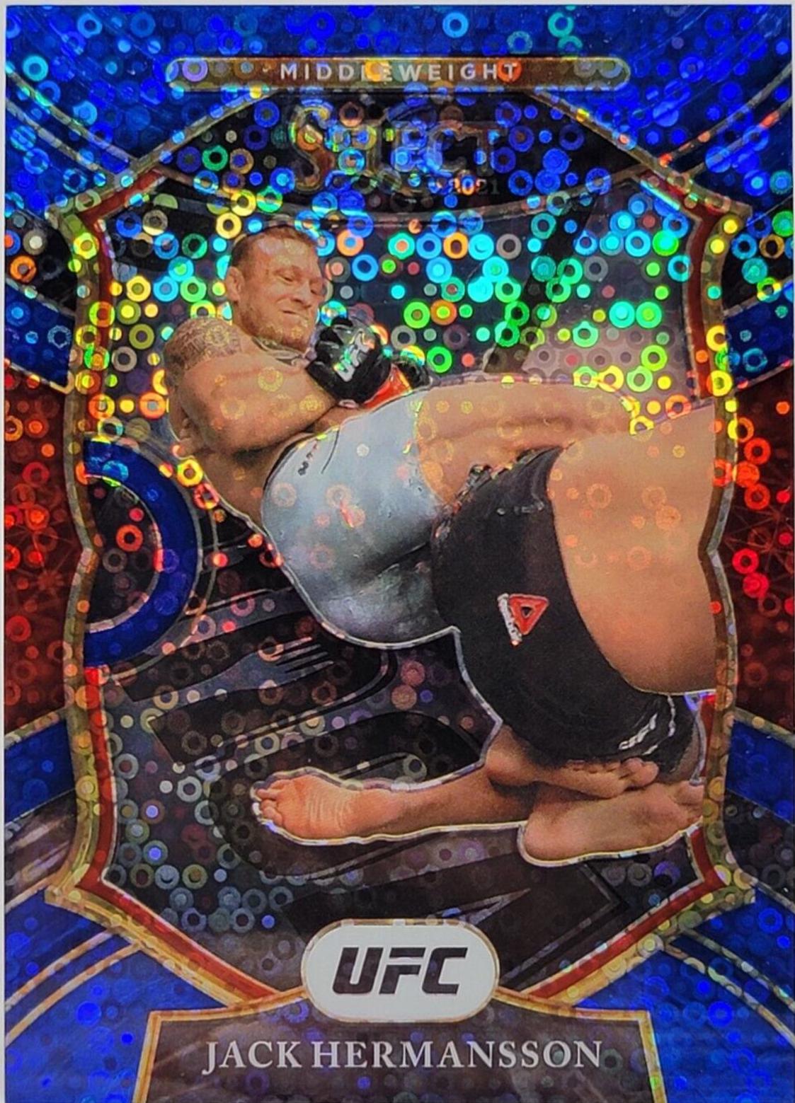 Jack Hermansson 2021 Panini Select UFC Concourse #84 Blue Disco