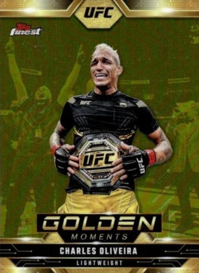 Charles Oliveira 2025 Topps Finest UFC Golden Moments #GM-2 Refractor