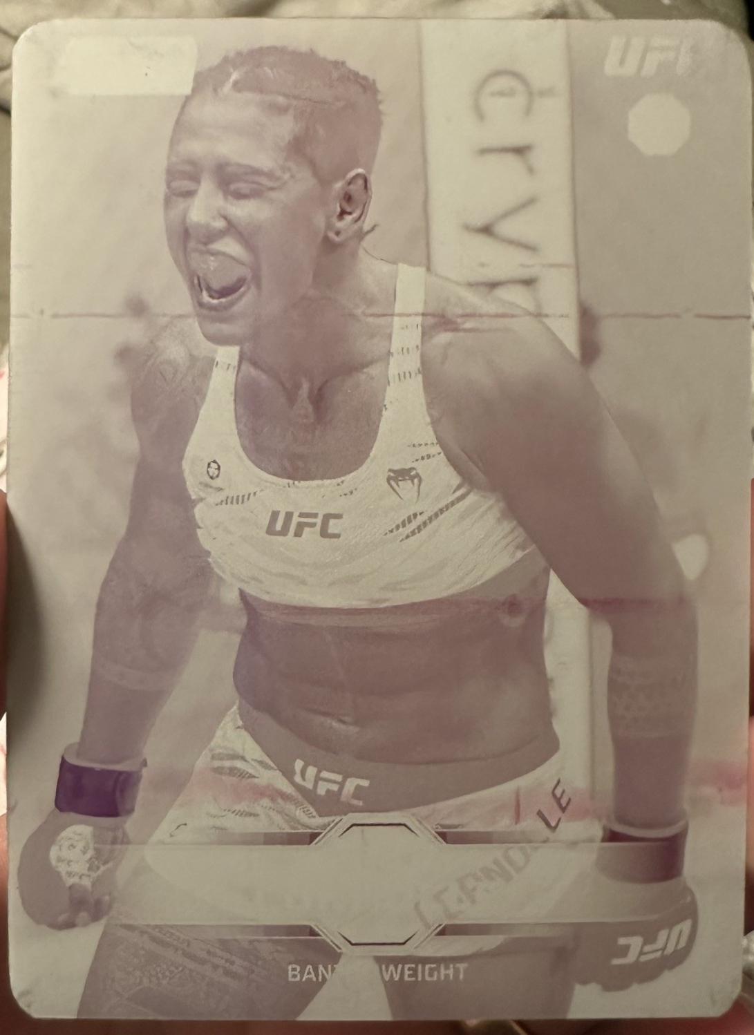 Nora Cornolle 2026 Topps Stadium Club UFC Base #185 Printing Plates