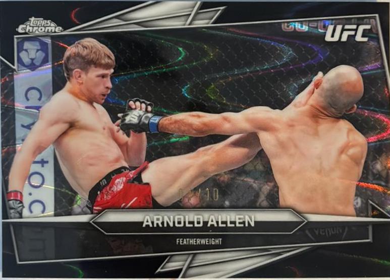 Arnold Allen 2026 Topps Chrome UFC Base #155 Black Ray Wave Refractor