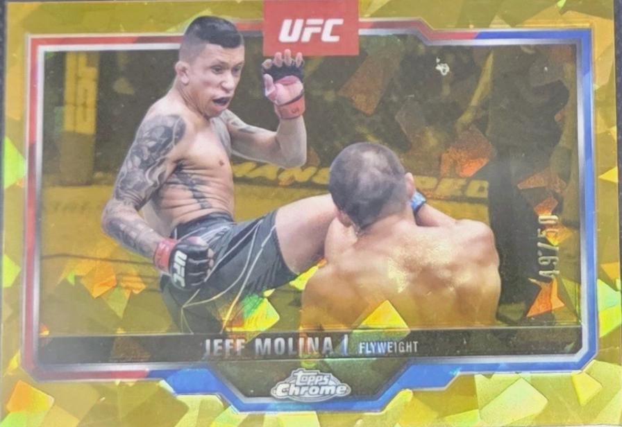 Jeff Molina 2025 Topps Chrome Sapphire UFC Base Sapphire #90 Gold Sapphire