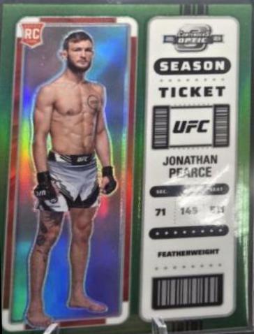 Jonathan Pearce 2023 Panini Chronicles UFC Base Contenders Optic Season Ticket #359 Green