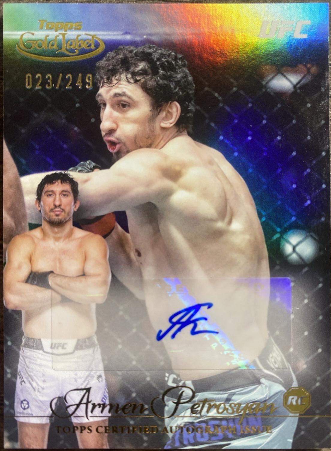 Armen Petrosyan 2024 Topps Gold Label UFC Gold Label Autographs #GLA-APE Gold
