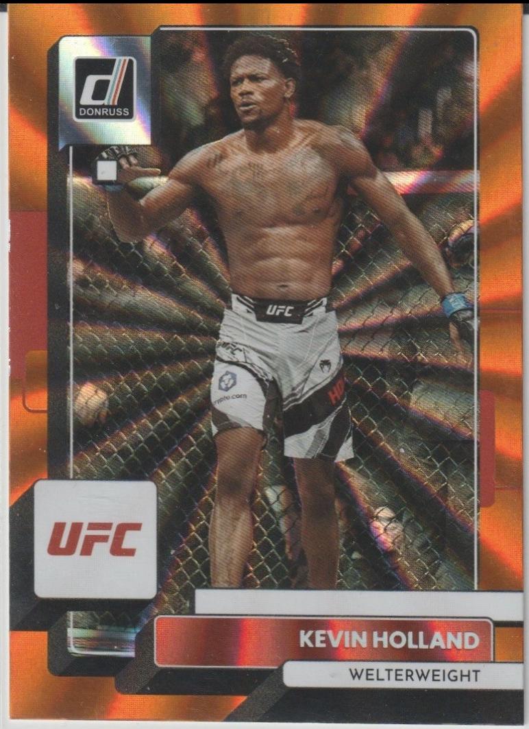 Kevin Holland 2023 Panini Donruss UFC Base #164 Orange Laser