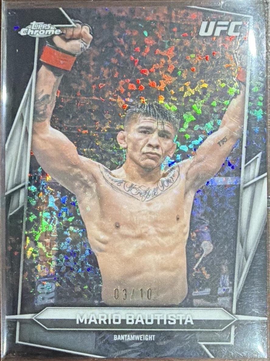 Mario Bautista 2026 Topps Chrome UFC Base #62 Black Refractor