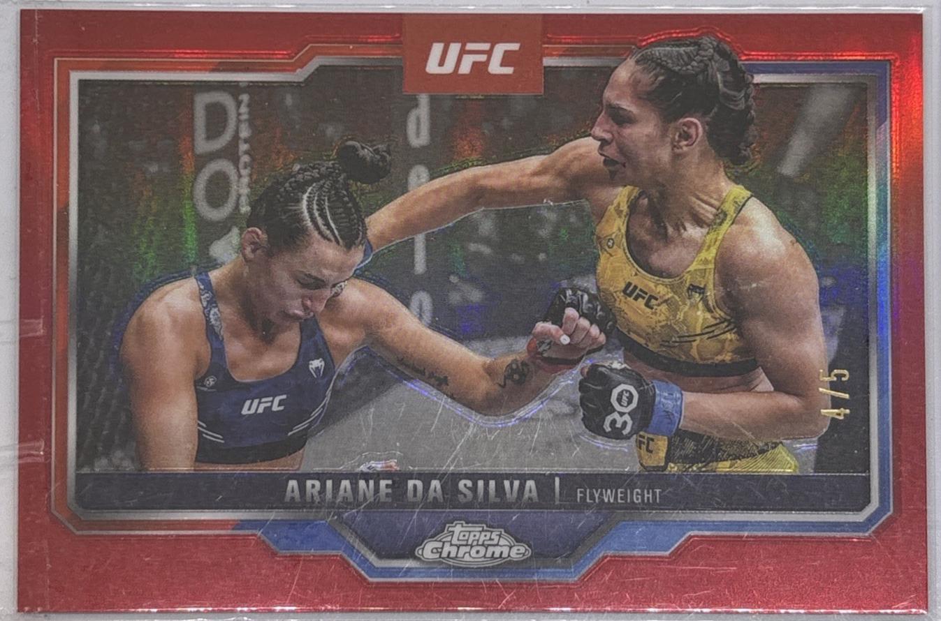 Ariane da Silva 2025 Topps Chrome UFC Base #165 Red Refractor