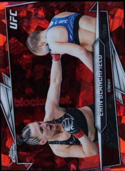 Erin Blanchfield 2026 Topps Chrome UFC Base #63 Red Geometric Refractor
