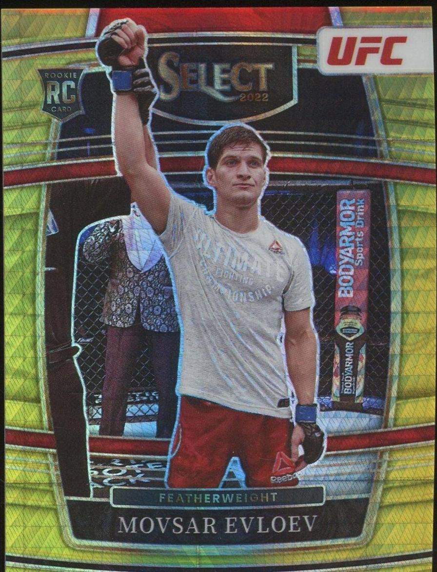 Movsar Evloev 2022 Panini Select UFC Concourse #43 Gold