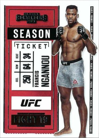Francis Ngannou 2021 Panini Chronicles UFC Base Contenders Season Ticket #4 Platinum