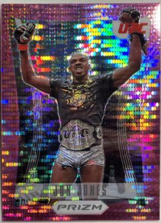 Jon Jones 2022 Panini Prizm UFC Prizm Flashback #24 Pink Pulsar