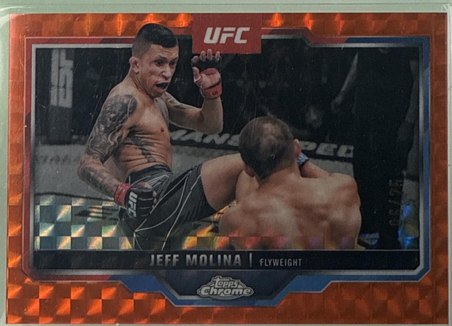 Jeff Molina 2025 Topps Chrome UFC Base #90 Orange Geometric Refractor