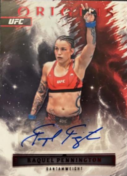 Raquel Pennington 2023 Panini Chronicles UFC Origins Autographs #27 Red