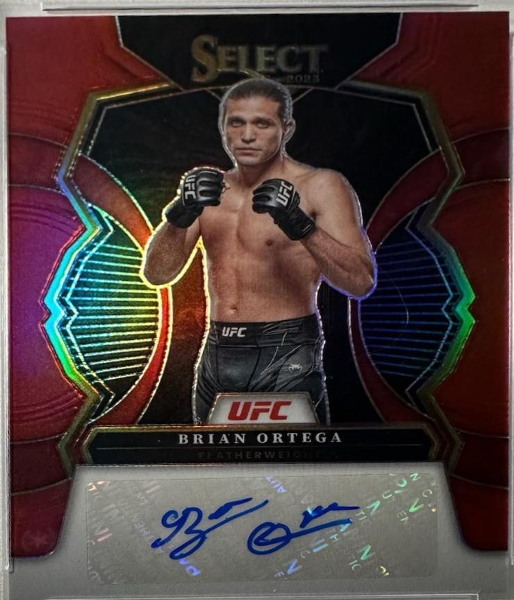 Brian Ortega 2023 Panini Select UFC Signatures #3 Red