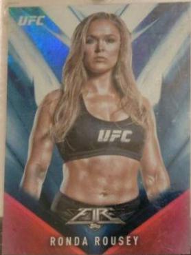 Ronda Rousey 2017 Topps UFC Fire Base #4 Blue