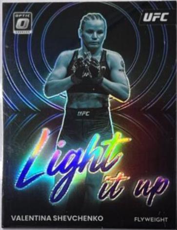 Valentina Shevchenko 2023 Panini Donruss Optic UFC Light It Up #10 Purple