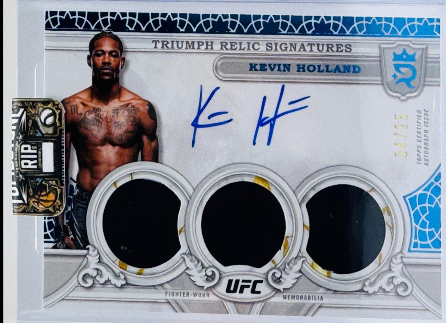 Kevin Holland 2024 Topps Royalty UFC Triumph Relic Signatures #TRS-KHD Platinum