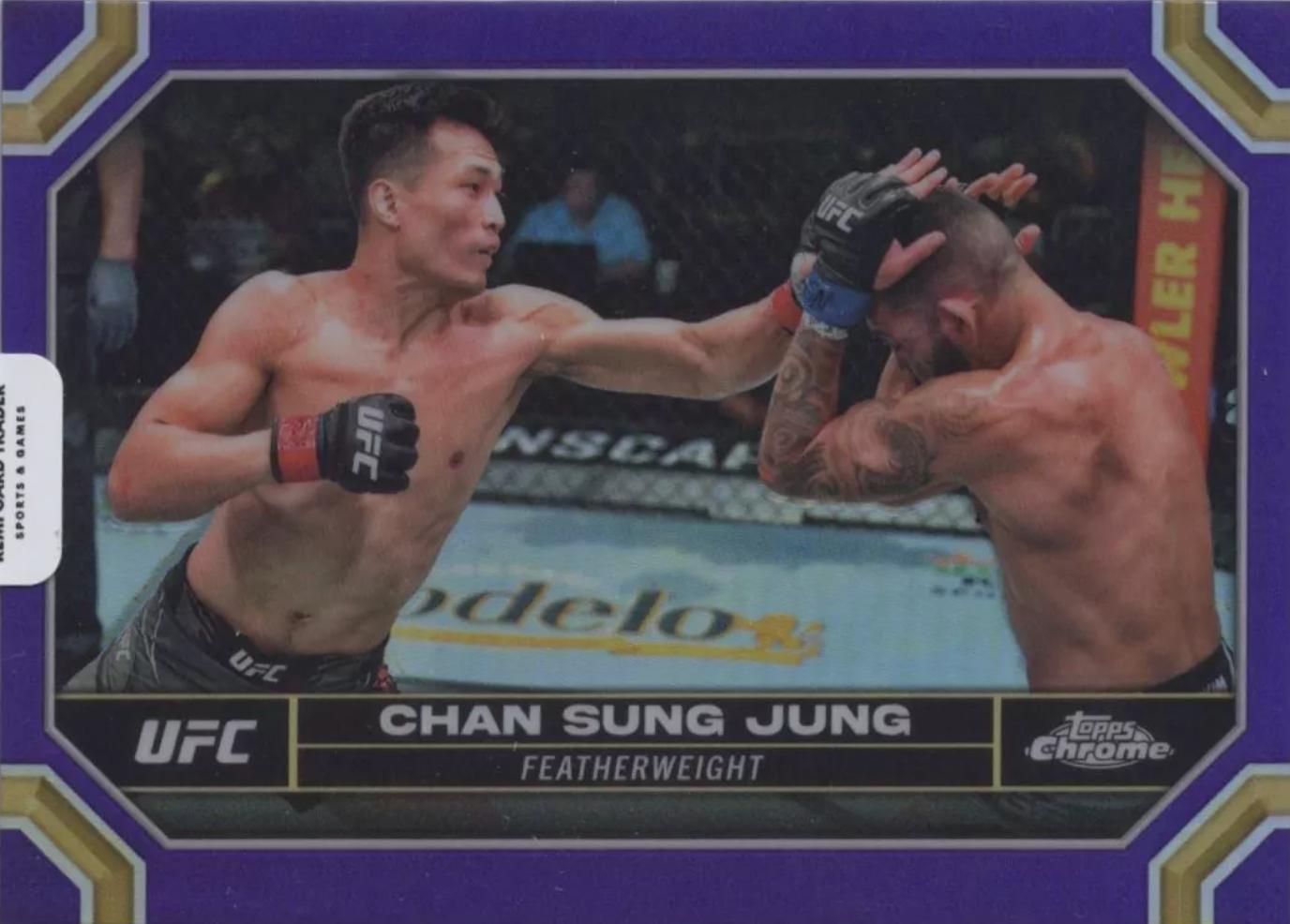 Chan Sung Jung 2024 Topps Chrome UFC Base #41 Purple Refractor
