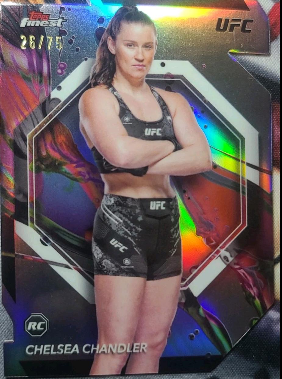 Chelsea Chandler 2024 Topps Finest UFC Base Common #32 Die-Cut Refractor
