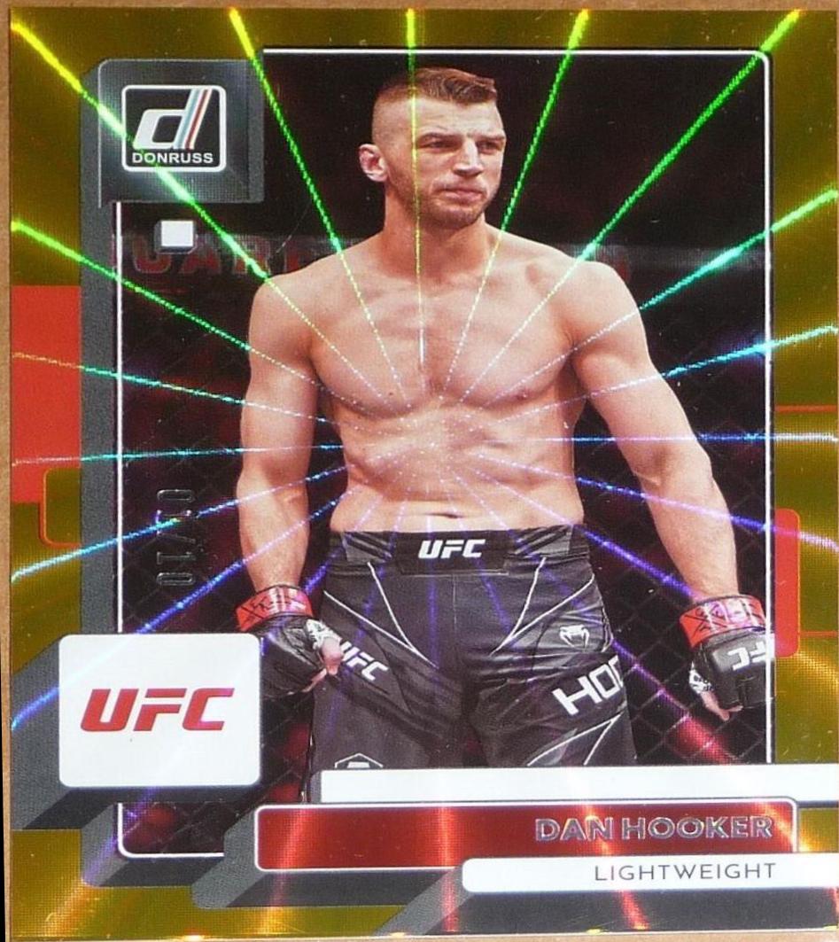 Dan Hooker 2023 Panini Donruss UFC Base #70 Gold Laser