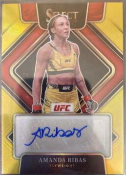 Amanda Ribas 2022 Panini Select UFC Signatures #22 Black Disco