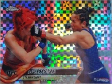 Carla Esparza 2018 Topps Chrome UFC Base #60 Xfractor