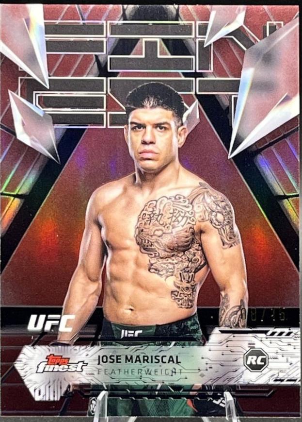 Jose Mariscal 2025 Topps Finest UFC Base Uncommon #166 Red Black Vapor Refractor