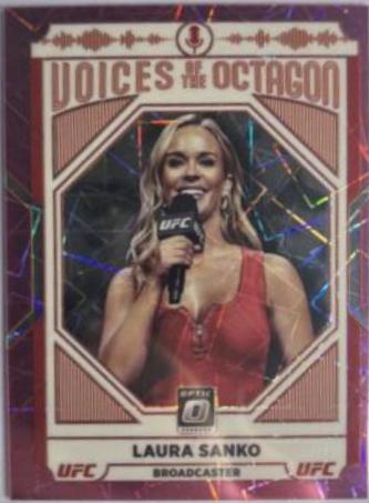 Laura Sanko 2022 Panini Donruss Optic UFC Base #124 Pink Velocity