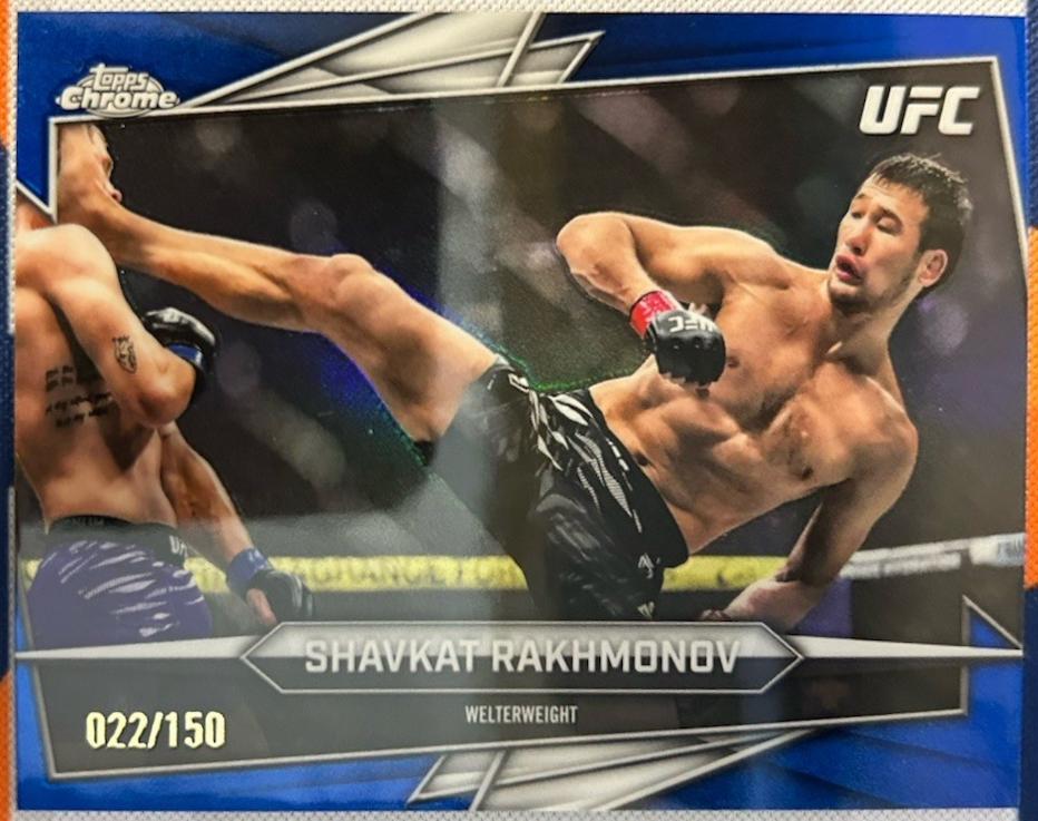 Shavkat Rakhmonov 2026 Topps Chrome UFC Base #176 Blue Refractor