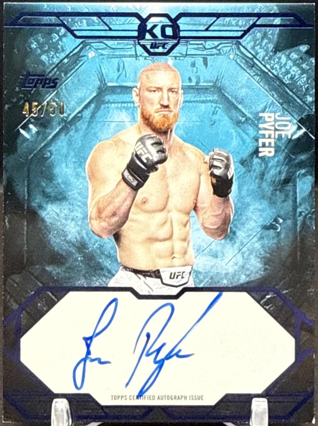 Joe Pyfer 2025 Topps Knockout UFC Knockout Autographs #KA-JP Blue